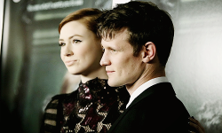 farewell-raggedy-man:  Matt Smith &amp; Karen Gillan arrive at the screening of “Oculus” (April 3, 2014) 