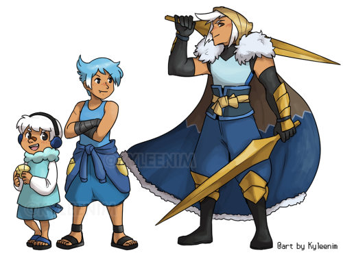 kynimdraws:Slowly redrawing my Myths of Unova gijinka/humanizations for the comicfury site! Sorry fo