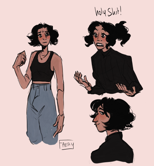 Sketches of my unnamed OC <3