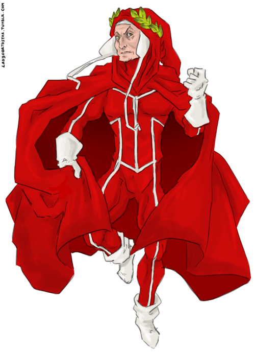 italiansreclaimingitaly: ladynorthstar: majimoumuri told me to draw Dante as a superhero saving ital
