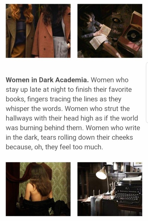 Woman In Dark Academia