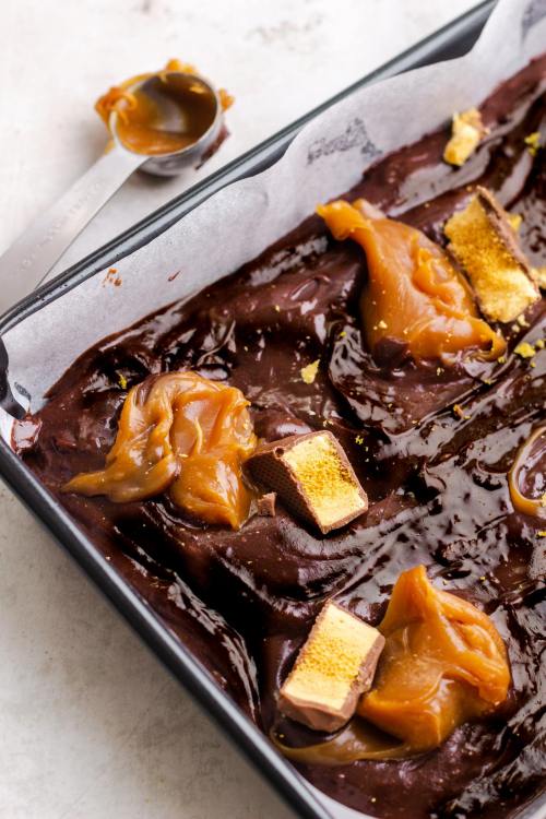 sweetoothgirl:    Caramel Honeycomb Brownies porn pictures