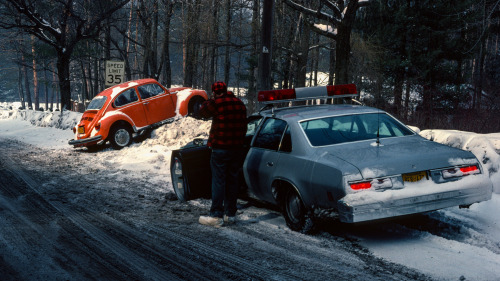 Wreck of the Super BeetleJohnstown, Pennsylvania. 1978 Kodachrome slide by my father.