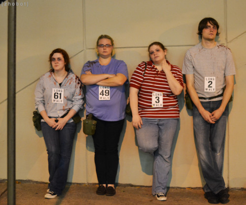 Nate & Heather as Abraham & Peter McVries from Stephen King’s The Long Walk (f. Sara as Hark