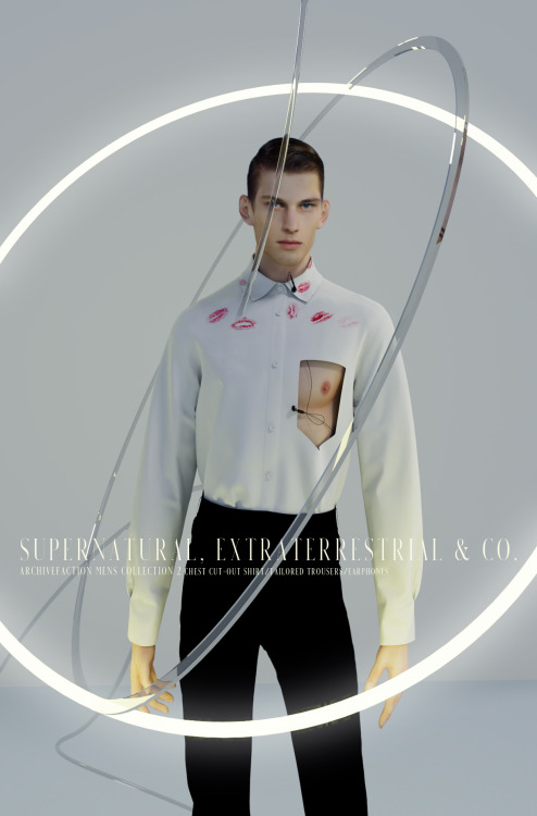 hitohari-sims: archivefaction:  “Supernatural, Extraterrestrial & Co.”  ArchiveFaction Menswear 