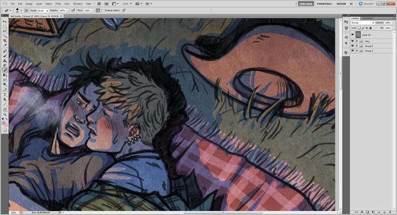 cris-art:  Last night I drew and colored this possible scene from the fic  “Wayfaring