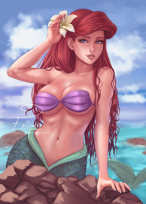 dalinscar:Ariel by Eollyn Art*18+ version is on Twitter and Gumroad*Ariel (The Little Mermaid 2) by 
