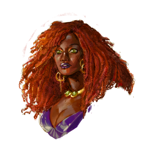 stained-glass-sketchbook:study of Ms. Anna Diop