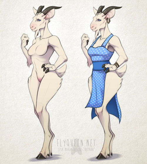 Porn rotarr:I remade a Goat-Lady Character I had photos