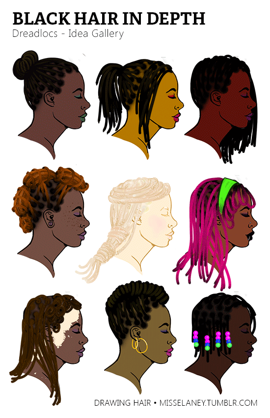 misselaney:How to draw Dreadlocs!See Part One: Rendering Natural Black HairComing