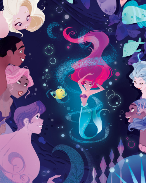 whencartoonsruletheworld:Disney Ultimate Princess Celebration Story Collection - 2/5 Ariel illustra