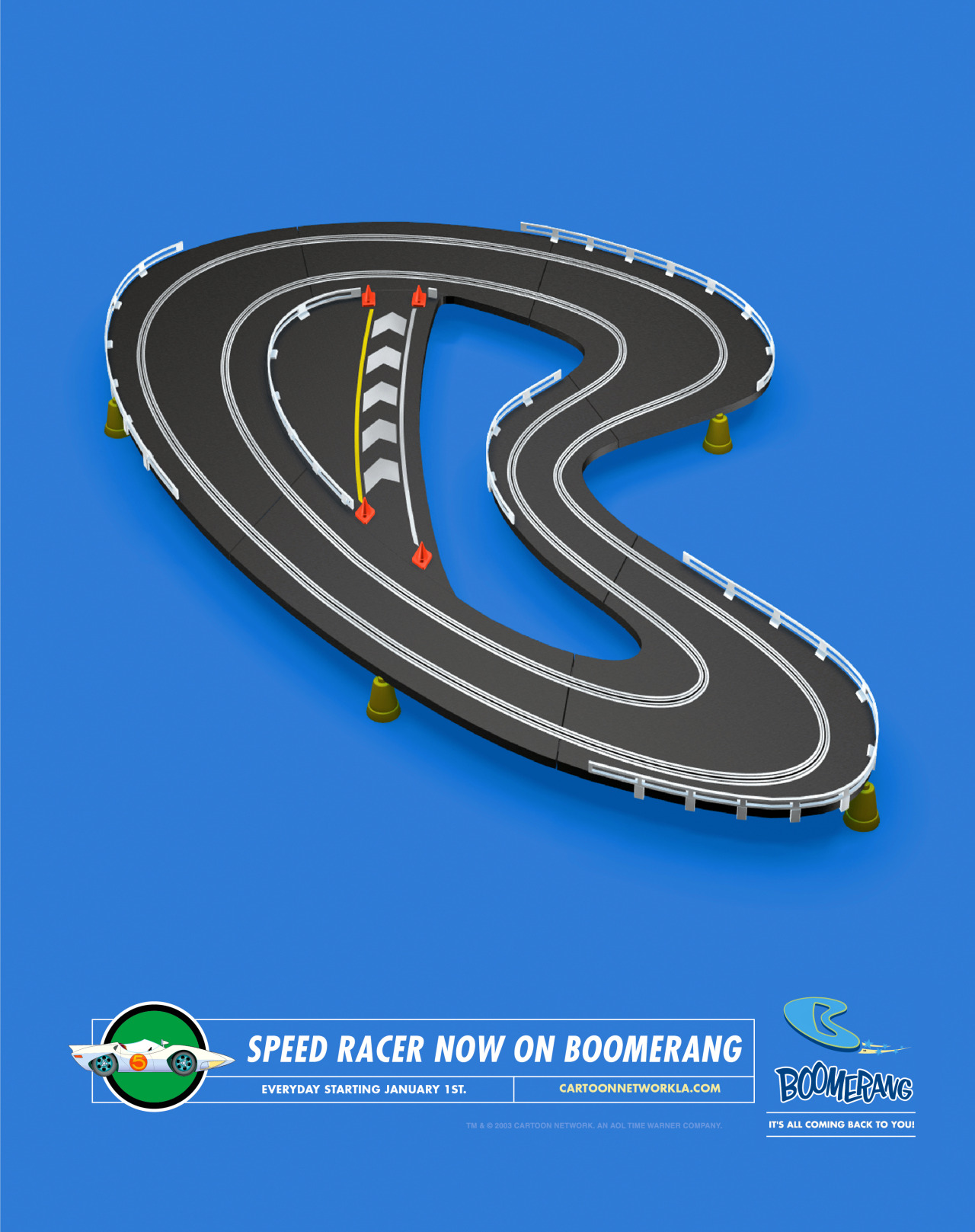 Cartoon Network Ads — Boomerang Latin America print ad for Speed Racer....
