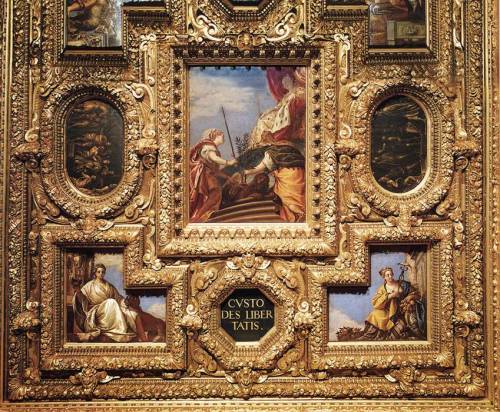 ganymedesrocks:cavetocanvas:Paolo Veronese, Ceiling paintings in the Sala del Collegio, 1575-82Time 