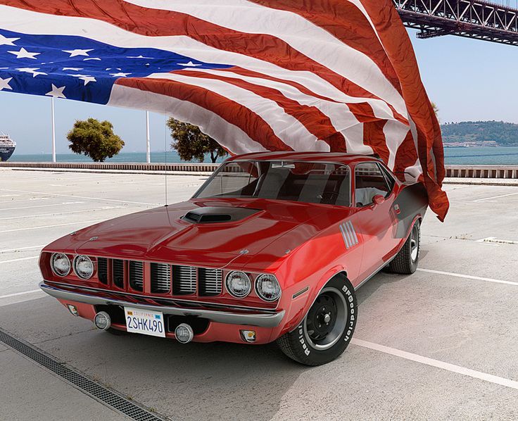 americanmusclepower:  Happy 4th of July!1971 Plymouth Barracuda 426 Hemi Shaker!