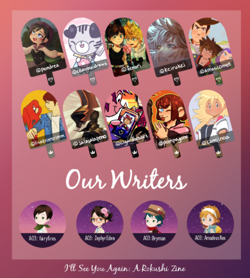 rokushizine:  We’re now proud to announce our official contributor line-up for the I’ll 