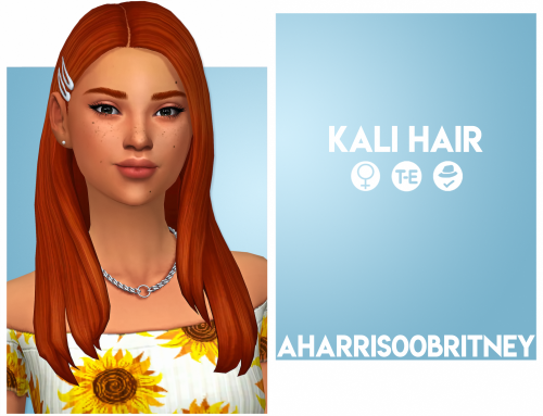 aharris00britney:Kali HairBGCHat Compatible18 EA ColorsWorks with my Hazel hairclips Twitter &n