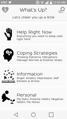 mcmuffens:  [AN: I’m doing this from mobile, so sorry if there’s any mistakes and for the lack of proper formatting]  Today I found this super cool mental health app called “What’s Up?”. Usually I’m pretty wary when it comes to most apps of