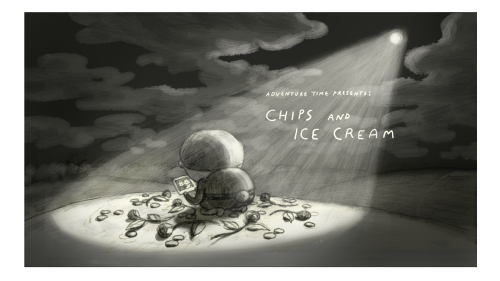 Chips and Ice Cream - title carddesigned adult photos