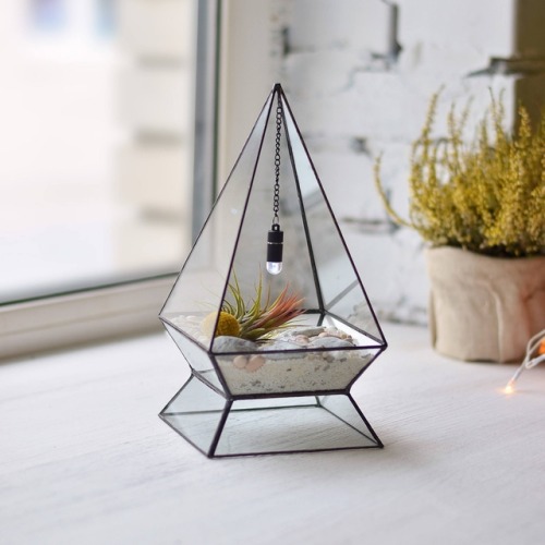 sosuperawesome: Geometric Terrariums and Candle Holders, by The Glass Garden on Etsy