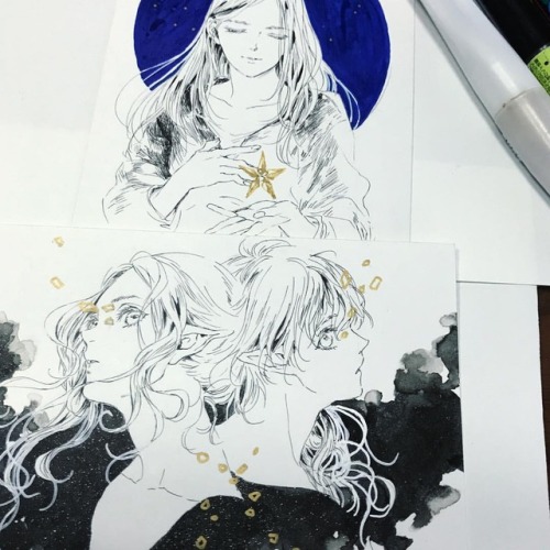 #コミティア124 展示販売原画進捗③ 今回は丁寧な宣伝が出来ていないなと実感があります。 今晩また改めて。 #kamo_drawingartist