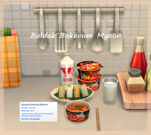 November 2021 Recipe_Buldak Bokkeum Myeon ※ Need Recipe Pack Mod Latest Version (21.11.05 version)※