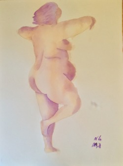 Nigelrudkinart: “Belle Danseuse”, New Watercolour, 770Mm X 570Mm, 04/07/17  Quick