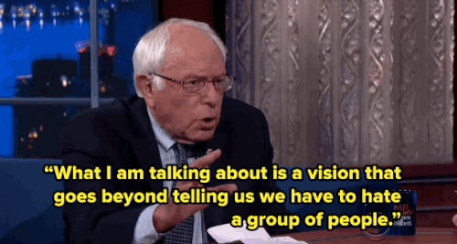 micdotcom:  Watch: Colbert  says not having a Super PAC is like bringing “a spoon to a knife fight’ — but Sanders isn’t shaken.  