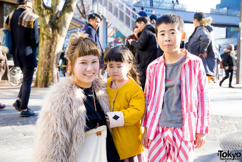 tokyo-fashion:  Stylish Japanese hair stylist Megumi - and her two children, a 4-year-old daughter and 10-year-old son - on the street in Harajuku wearing Beauty & Youth, Hermes, and Maison Margiela. Full Looks