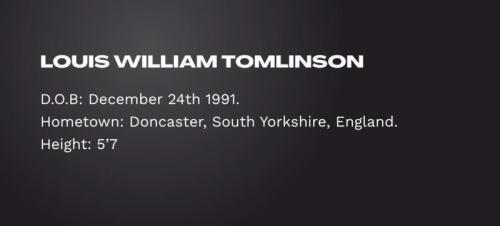 dailytomlinson: Louis profile on the 1D 10 years anniversary website - 23.07