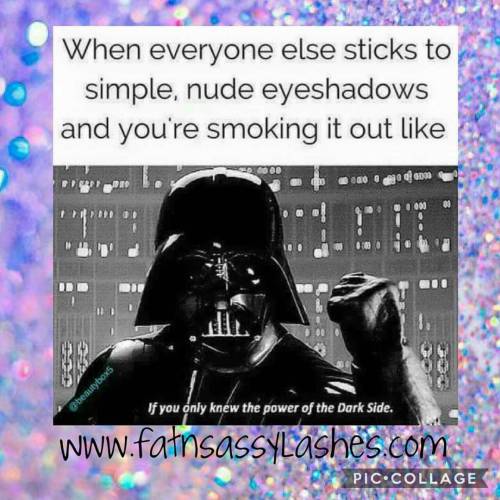 If only you knew the power of the dark side LOL! #darkside #smokeyeye #makeupfun #makeuphumor #darth