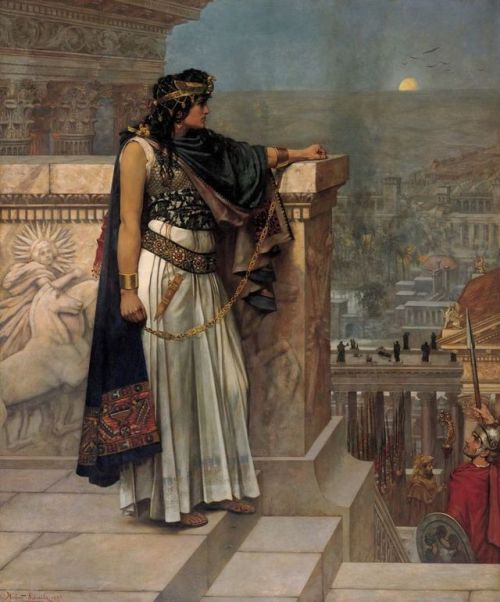 historyfilia: Queen Zenobia’s Last Look Upon Palmyra (1935), by Herbert Gustave Schmalz