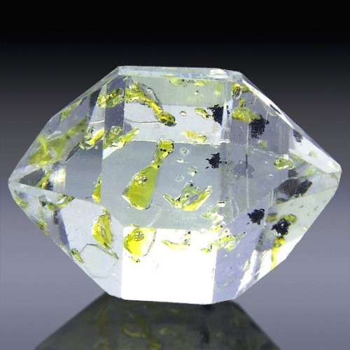 Herkimer Diamond with Petroleum Enhydros