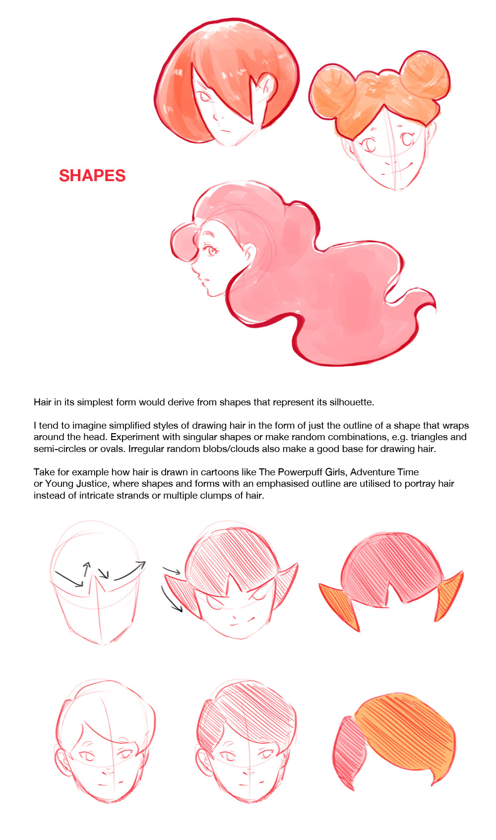 xz-art: How to Draw : Hairstyles Pt. 1 After a... : Art Resources +  Tutorials