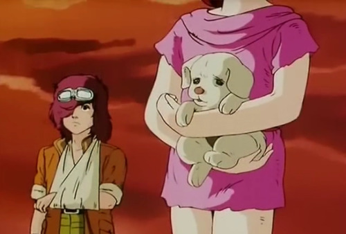 splendidland:the fist of the north star anime added this puppy that wasn’t in the original manga in 