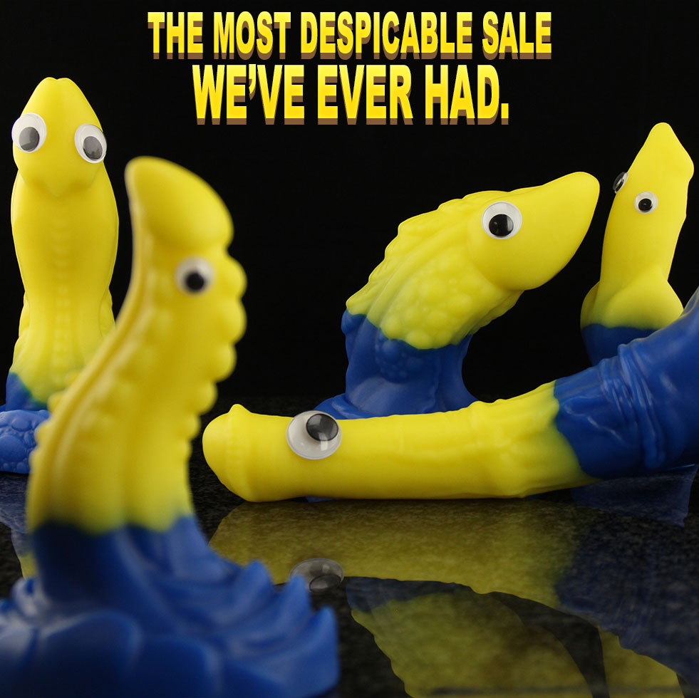 baddragontoys:  It’s Bad Dragon’s Most Despicable Sale ever! Come and see why!