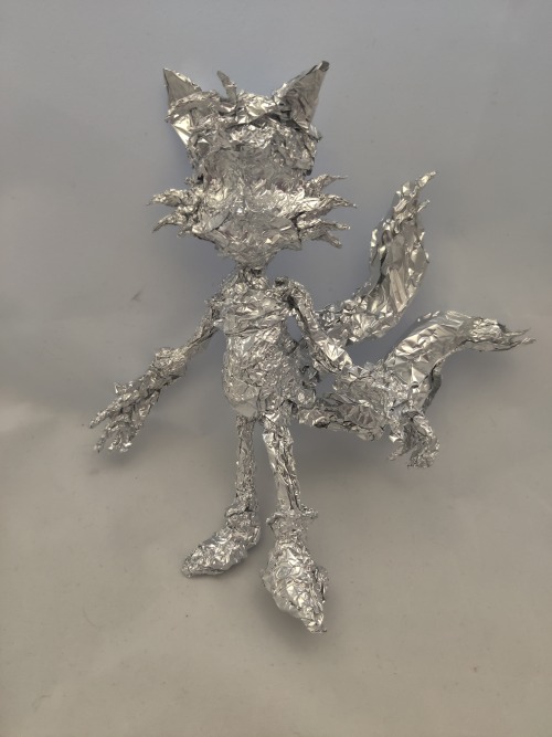 Tails from Sonic the Hedgehog - Aluminum Foil Sculpture