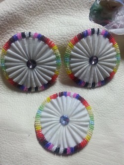 izanzanwin:  lonelypanda1996:  These are stuff I made back in 2013-2014 all sold  Like, reblog, and follow to see my more of my beadwork.  love the beaded hoops with the spikes and the buffalo!