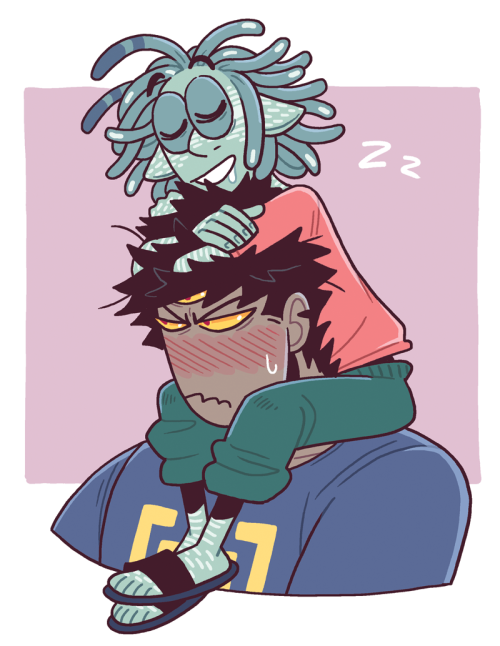 When your neck is starting to hurt but your hair is very soft and you bf is very sleepy.