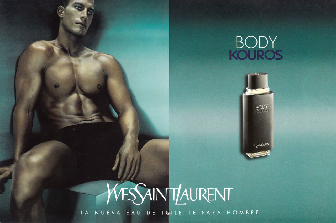 Fashion Archive TC — Yves Saint Laurent. Body Kouros ad SS 00.