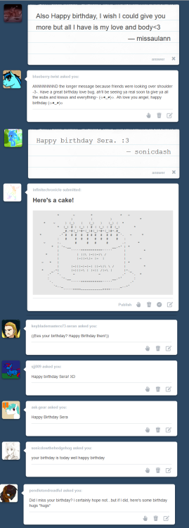 isle-of-forgotten-dreams:  (/;u;)/ I’d show everybody but I’m in a time constraint~ Gotta go to my birthday event with my Family and friends~  Thank you guuuuize!         (っ◕‿◕)っHugs and wubs!!                ….I