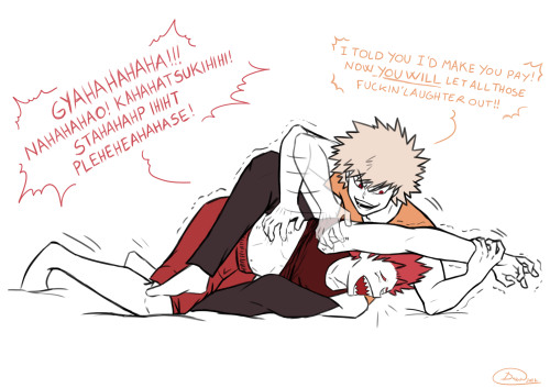 simplysmilingdrew:

Tickletober day #15 - RevengeBut of course we all knew that this would have happened. Come on Kirishima, you practically asked for it, am I wrong? XD
Tickletober list: https://gigglymonster.tumblr.com/post/659928005102239744/introducing-the-2021-tickletober-prompt-list-made




BAHAHA as he should #FUCKIN GET HIMMM #cute asf