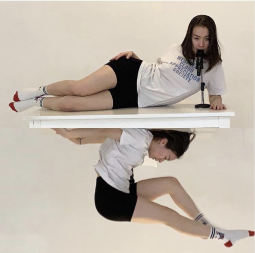 officialmitski:Mitski working on new choreography with choreographer Monica Mirabile