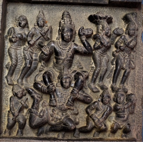 Stone panel with dikpala figures.VarunaIsanaAgniKuveraVayuNrittiIndra