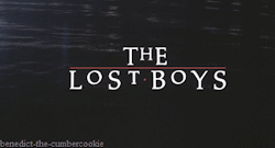 wifetodarkness:  benedict-the-cumbercookie:  David (Kiefer Sutherland) in the Lost Boys this is for sexuallyfrustratedbutterfly so many good fangirling memories, sigh…  My favorite movie of all time for the last 17 years, I first watched this when I