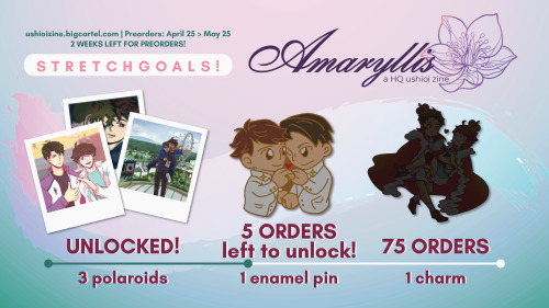 ✿ STRETCH GOAL UPDATE! ✿ ❀⊱ ────── 〔✿〕────── ⊰❀  We’re only FIVE (5) orders away from unlockin