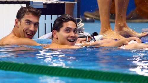 dealanexmachina: thechanelmuse:Singapore swimmer Joseph Schooling beats his idol Michael Phelps in R