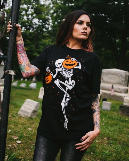 I can’t get enough of @theoriginalmissmiller rocking the new Night of the Pumpkin shirt! Stock is g