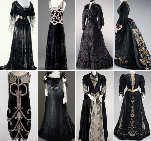 warpaintpeggy:  some of my favorite vintage dresses        ↳  black 