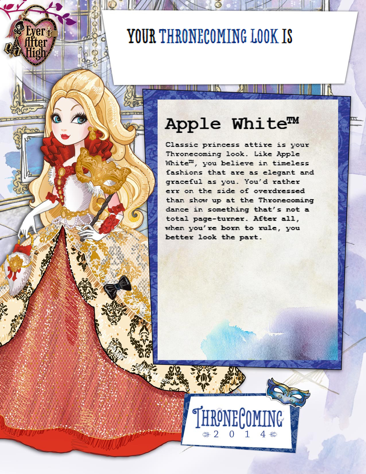 Ever After High - Thronecoming  Ever after high, Personajes