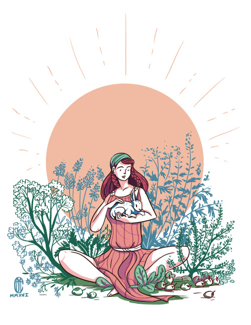 Ostra, goddess of beginnings and change, of healing and growth and of the springtime.